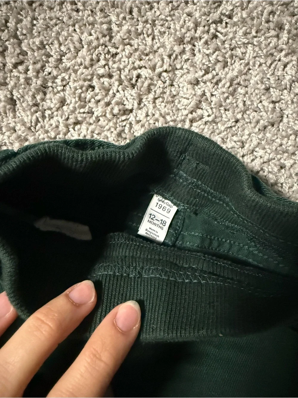 GAP Forest Green Stretch Twill Kids Pants